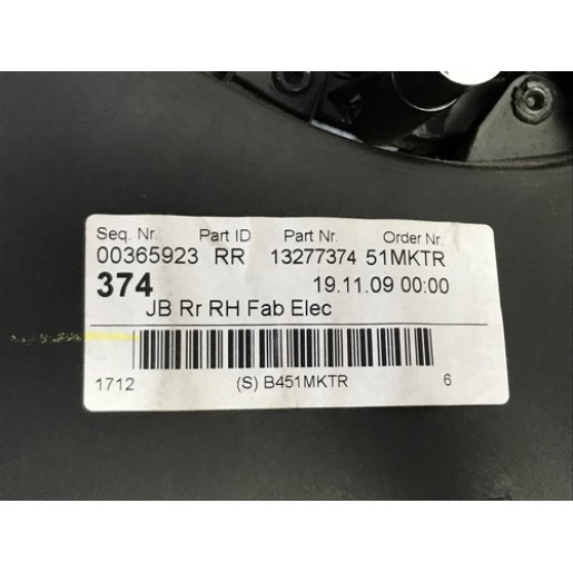 Карта задніх правих дверей Opel Insignia HB 2008-2017 13277374